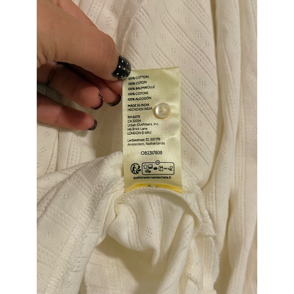 Free People Quinn Quilt Cuff Henley Top M - Picture 5 of 8